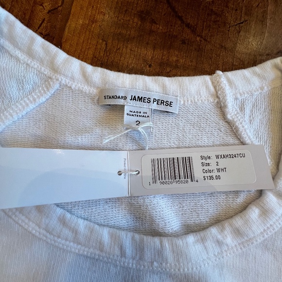 James Perse Sweatshirt, Size 2, White - NWT - Picture 6 of 9
